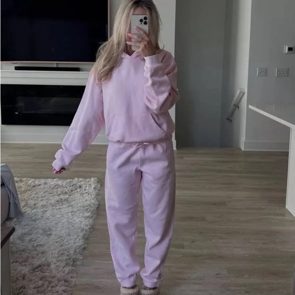SKIMS cotton fleece cherry blossom set